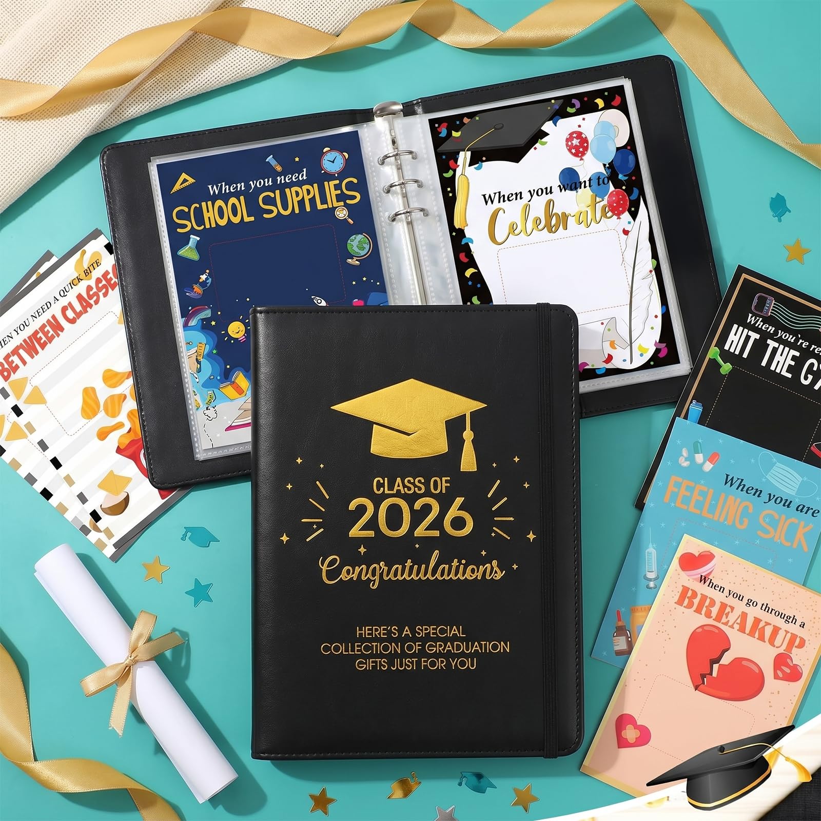 Livre de souvenirs de diplôme Funrous 2026 : le cadeau idéal pour collecter 25 cartes de vœux