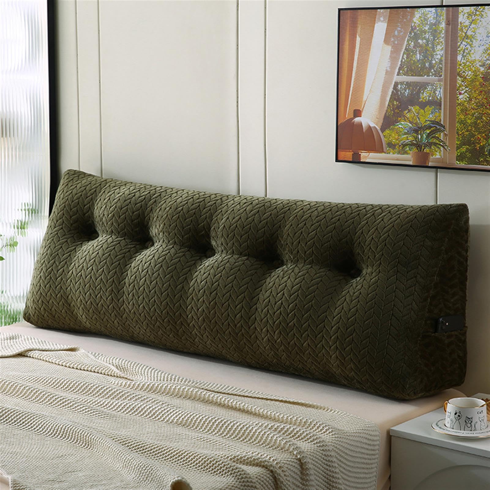 KV-OOGG Cuscino for schienale for letto e divano Letto imbottito premium Cuscino a cuneo Cuscino for testiera imbottito Cuscino for divano letto Schienale for lettura ad angolo triangolare (Color : F