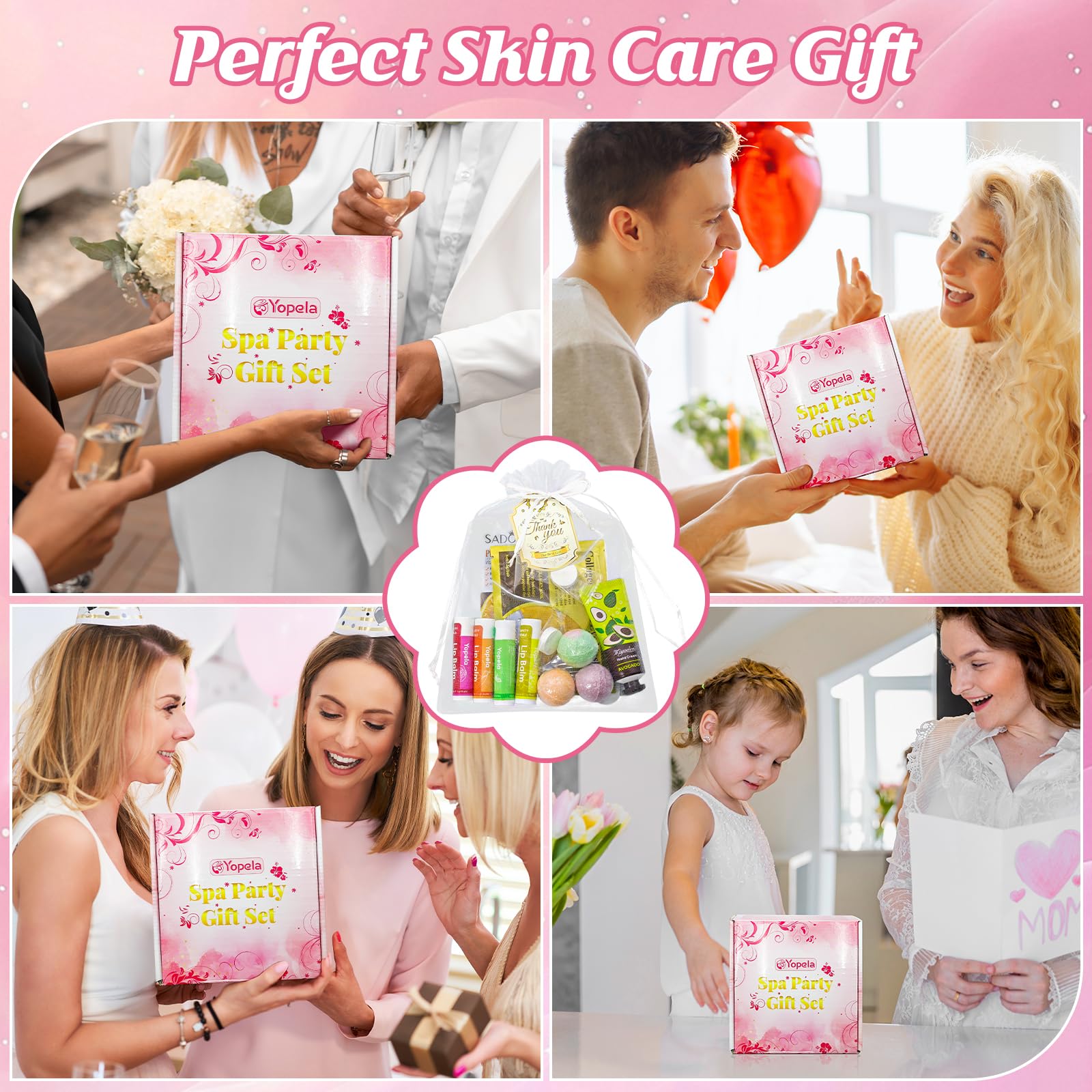 128-Piece Spa Party Supplies Kit for Girls