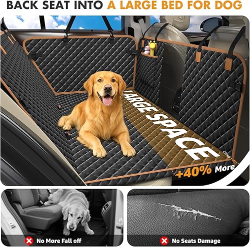 Miniatura 2 de Funda de asiento de automóvil para perro, extensor de asiento trasero para perros, parte inferior dura, extensor de asiento trasero para perros,