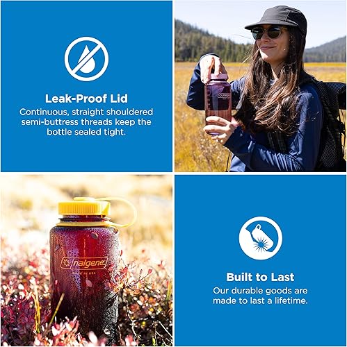 Miniatura 38 de Nalgene Sustain - Botella de agua de Tritan sin bisfenol A hecha con un 50 % de material derivado de restos de plástico, 32 fl oz, boca ancha
