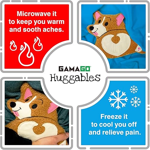 Miniatura 3 de GAMAGO Corgi Butt - Almohadilla térmica y almohada abrazable – Almohadilla térmica para microondas para calambres, dolores y alivio de la ansiedad –