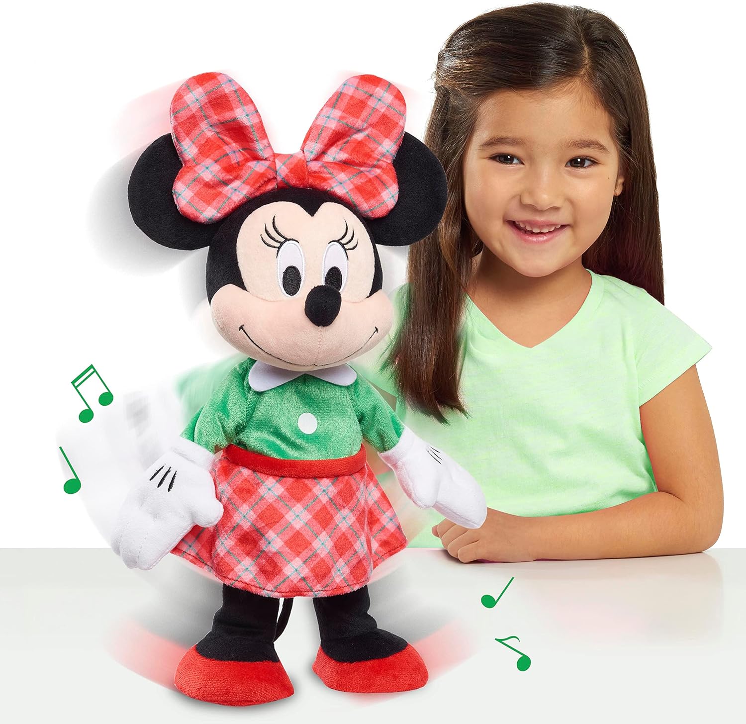 Disney Holiday 13.5-Inch Dancing Feature Plush, Minnie Mouse, by Just Play