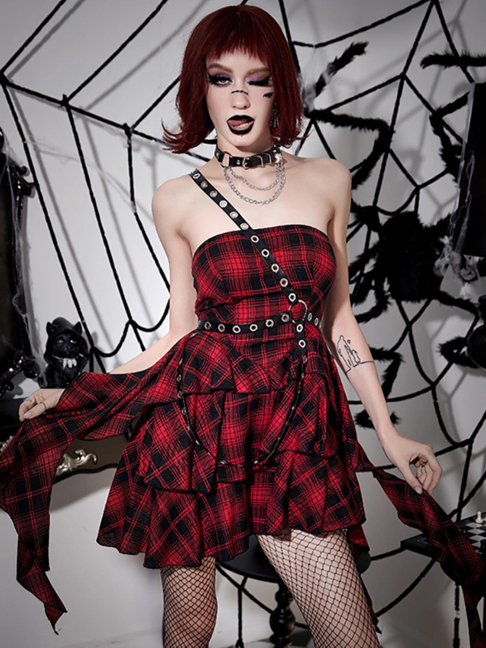 Robe Corset Gothique Dentelle Florale - Style Vintage Pour Cocktail Et Halloween