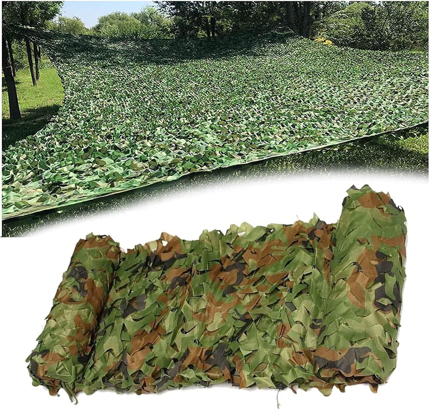 Camouflage Net Green, Privacy Screen, Hide Military Camo Netting, Portable Camouflage Netting for Garden, Easy to Install (Customizable) (Size : 2X12m/6.6X39.4ft)