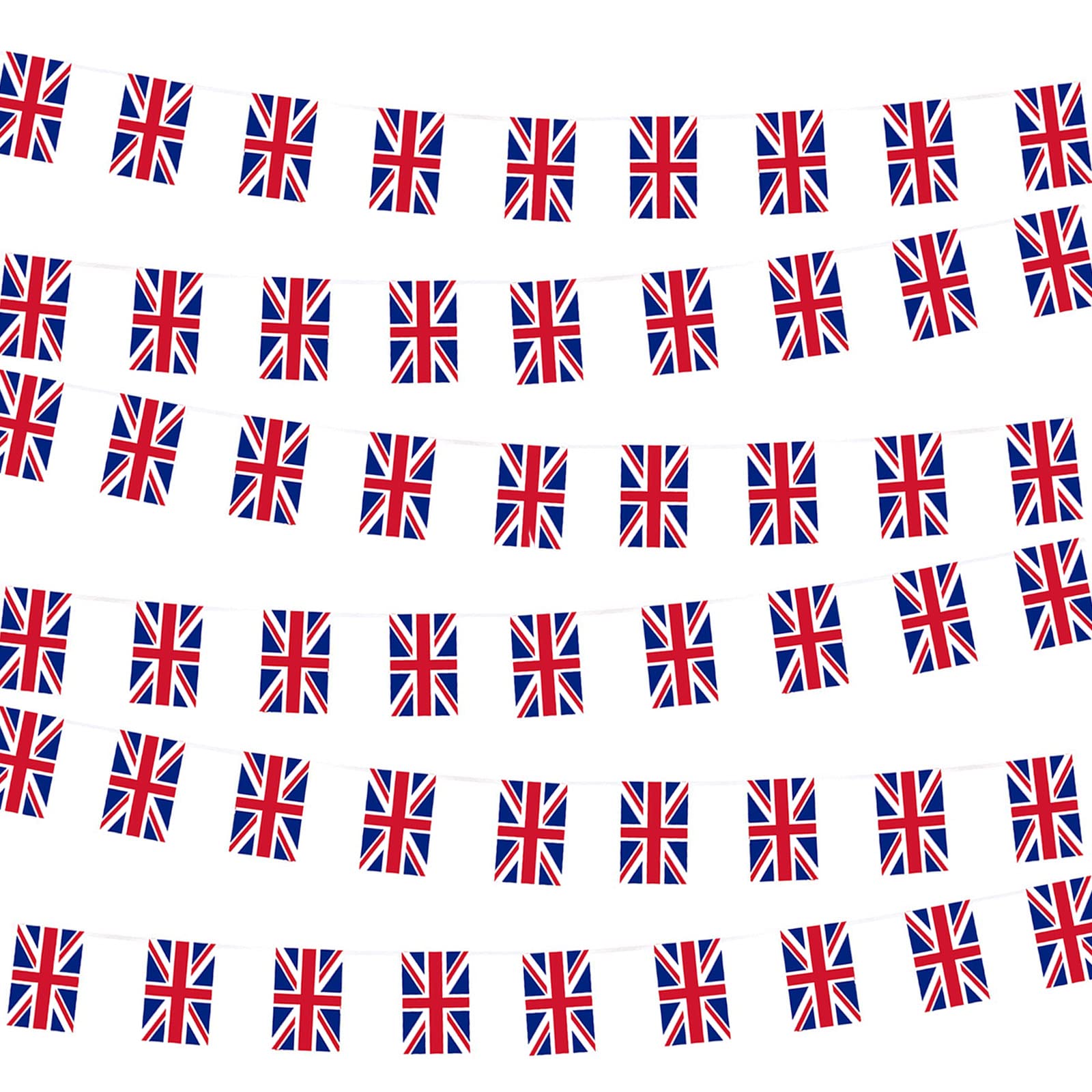 Bunting for King Charles III,Union Jack Bunting Flags,6M 20Pcs Rectangular King Charles III Union Jack Coronation Souvenir Flag Decorations UK Themed Bunting Banner