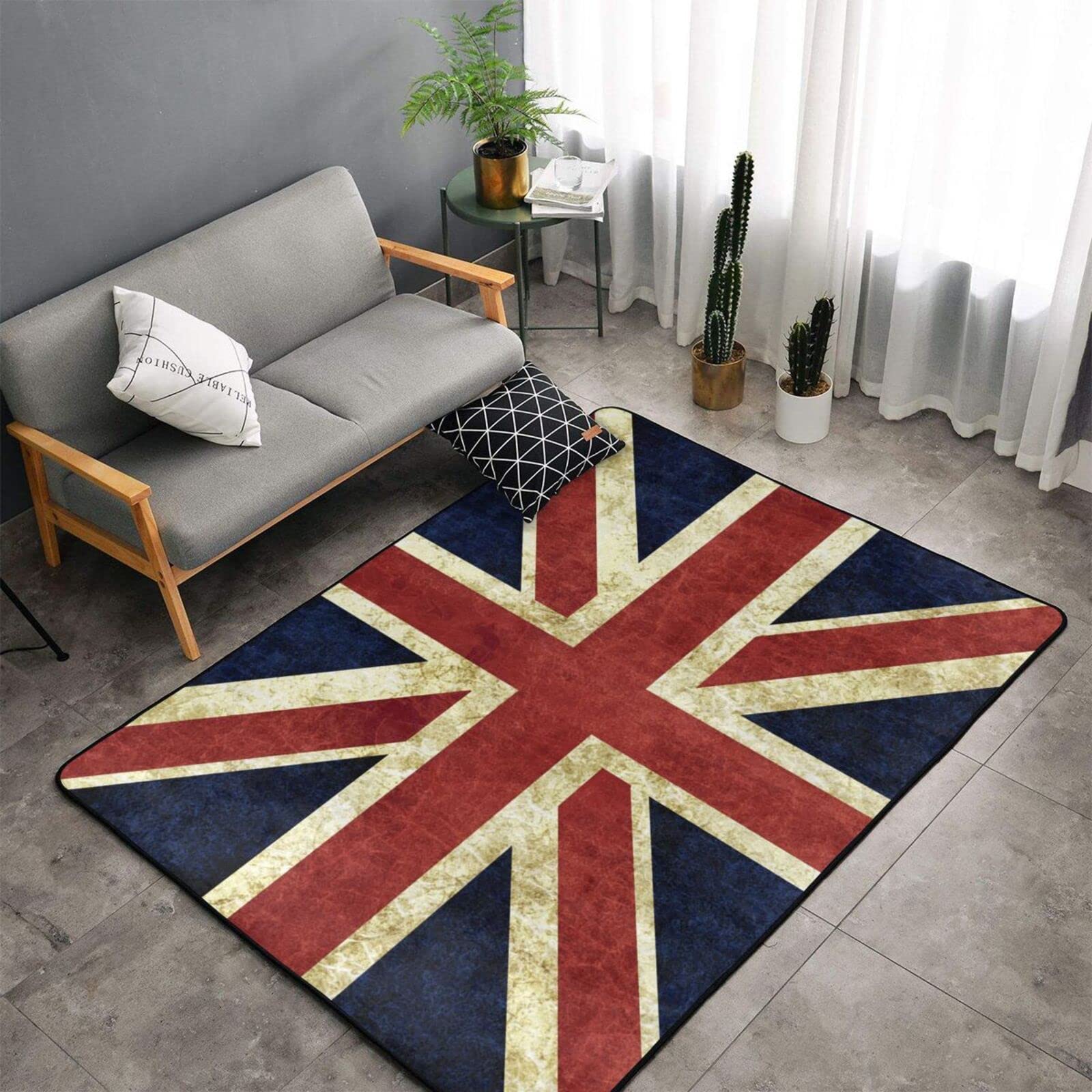 Amazon | レトロ ユニオン ジャック イギリス(1) カーペット 長方形