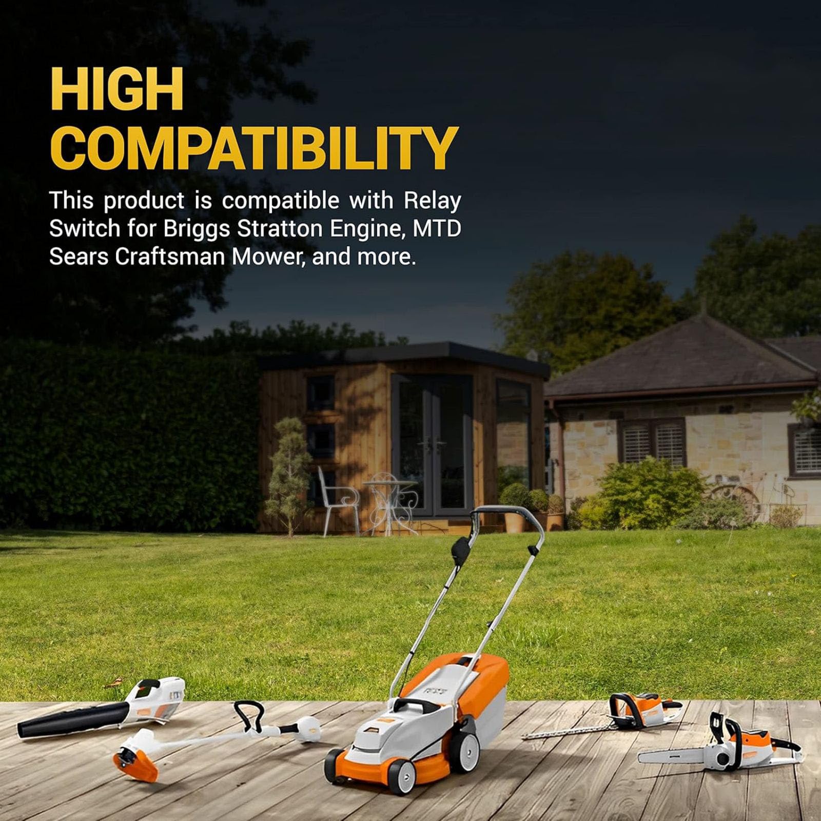 MOOKEENONE Mower Spare Accessories Starter Solenoid for Husqvarna 523146154, 532109081, 532109946, 532145673 Mowers