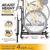 Vista 3 de Soportes verticales para bicicleta (paquete de 2), soporte de bicicleta de pie para piso de garaje, soporte vertical para bicicleta