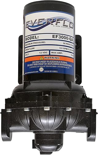 Miniatura 17 de Everflo EF5500 - Bomba de diafragma de 12 V en caja con puertos NPT de 1/2 pulgada, 5.5 GPM