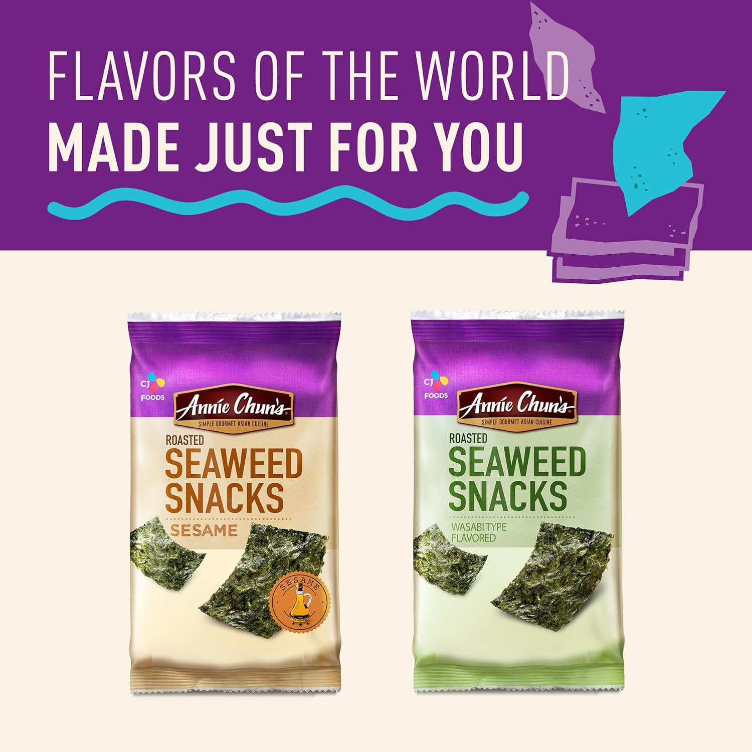 Annie Chun's Roasted Seaweed Snacks, Sesame, 0.35-ounce (Pack of 12), America's #1 Selling Seaweed Snacks 23333-29622
