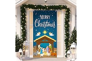 Merry Christmas Nativity Scene Door Cover