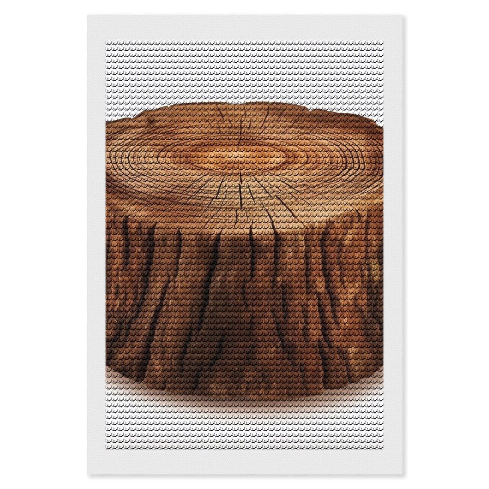 FodPand Diamond Art Kits for Adults, 5D Aurora Diamond Painting Kits for Beginners, Stump of Oak Tree DIY Full Drill Dots Gem Art Paint Crafts for Home Wall Decor 8"x12"