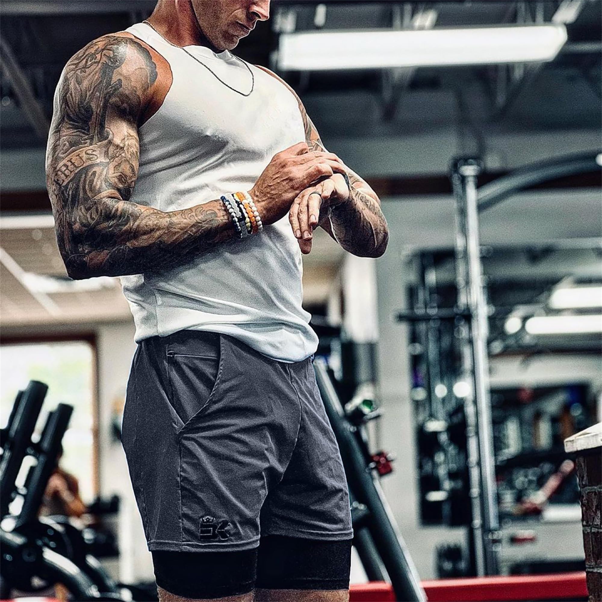 ZENWILL Ligero Pantalones Cortos Hombre Deporte Gym Running | Pantalones Cortos Hombre Deporte Elasticos, Pantalón Corto Gimnasio Bolsillo Cremallera,Pantalon Corto Gimnasio Secado Rapido