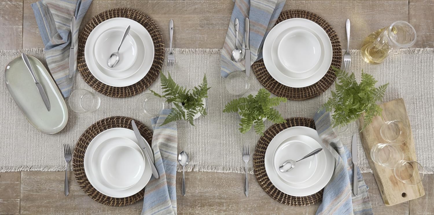 Oneida 899204 24 Seven White 18-Piece Dinnerware Set, Service For 6 - Image 9