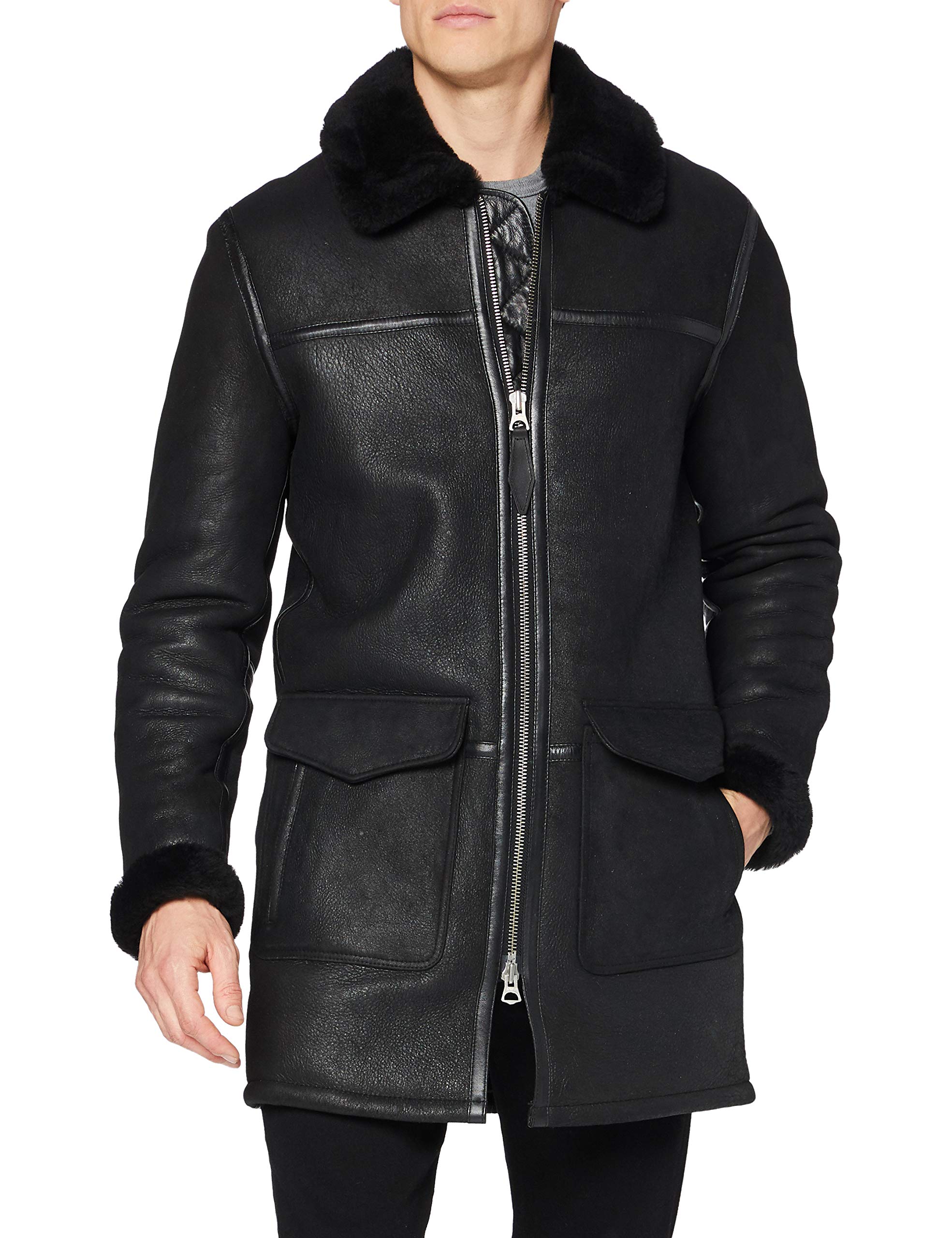 Schott Nyc Men's Black Lccolorado Leather Jacket Not Applicable, Small