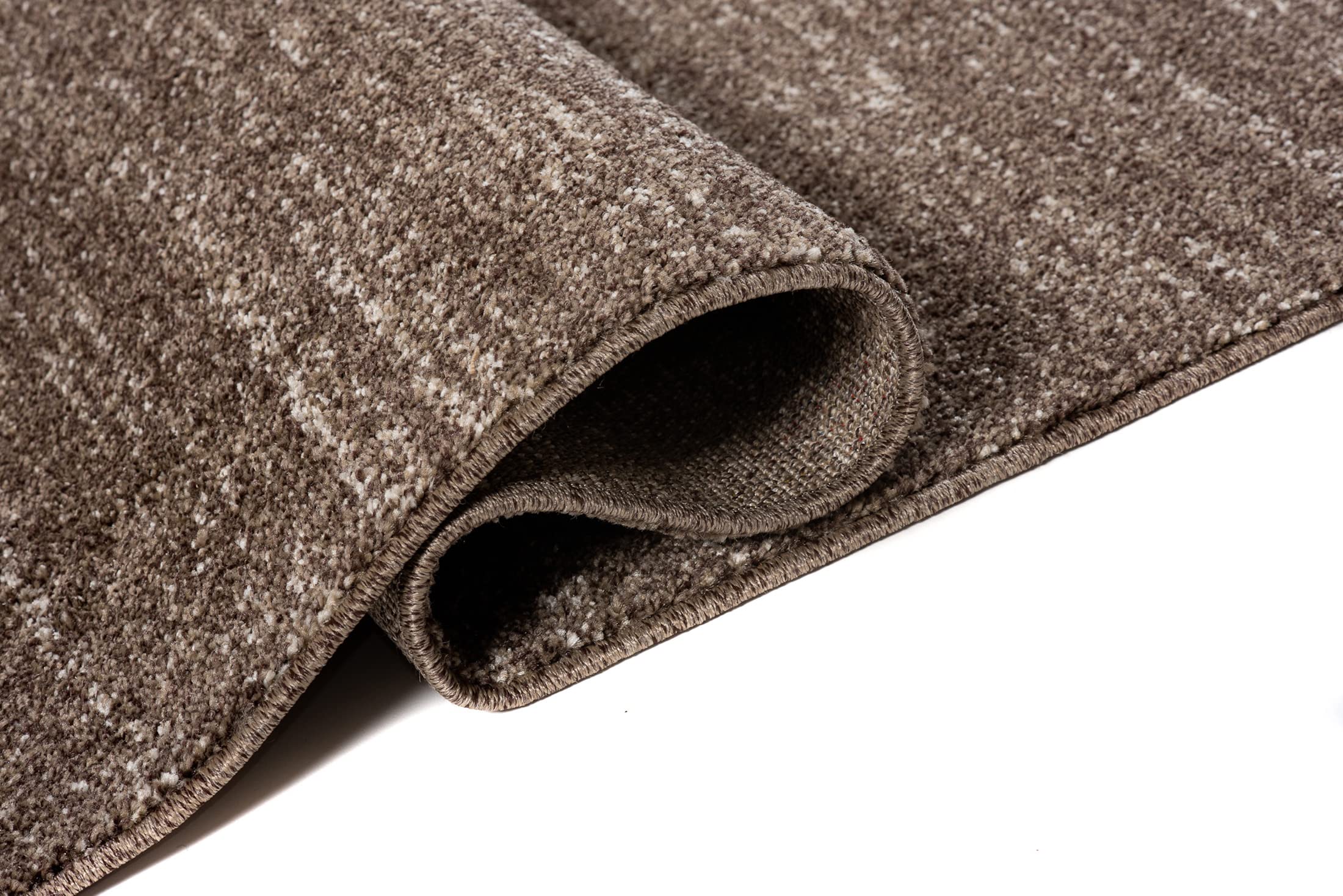Mazovia Tapis de Couloir Couloir 100x150cm Marron Uni Doux Chauffage au Sol