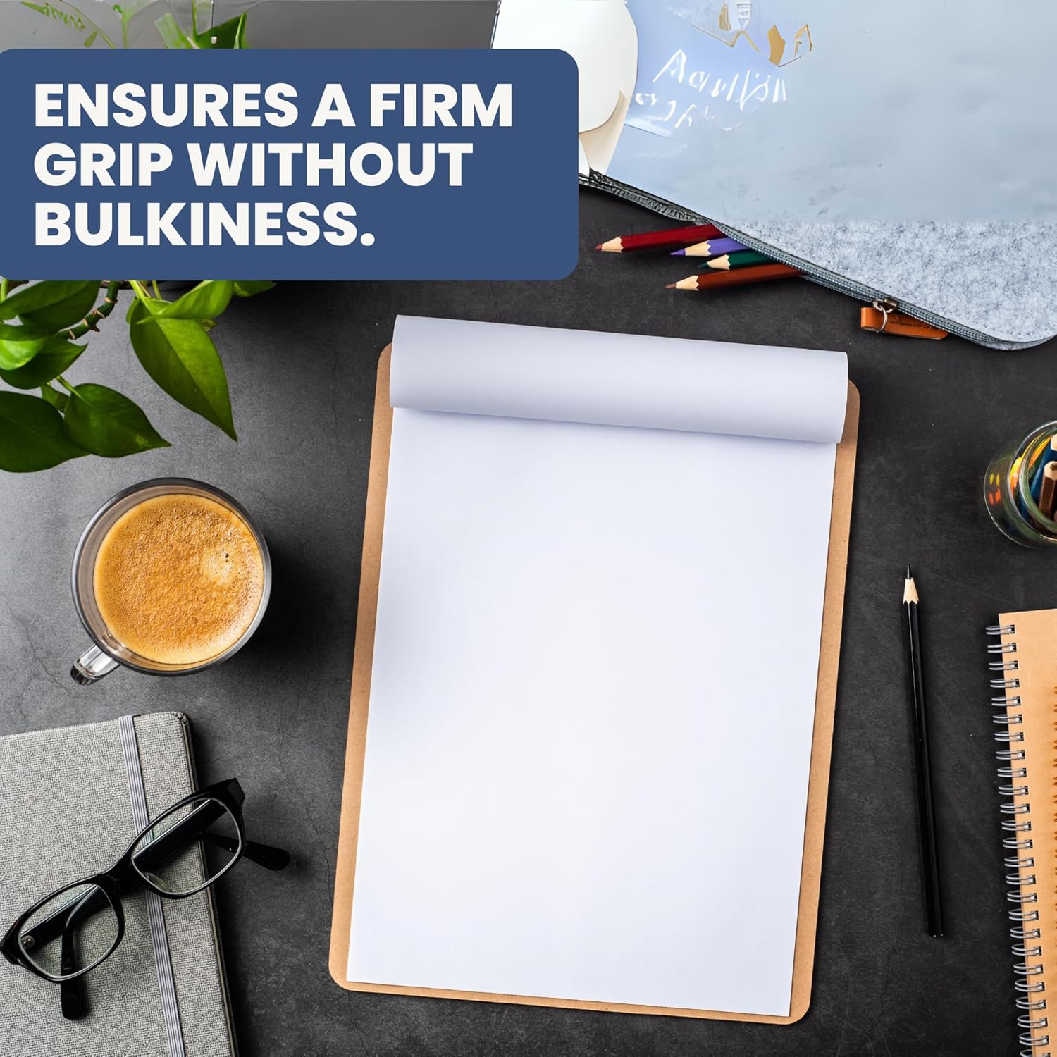 Clipboards 30 Pack Bulk - Hard Back Clip Boards, Letter Size A4, 12.5 x 9 in, Holds 50 Sheets with Secure Clip & Rubber Corners – Sturdy Board for Classroom, School, Office, Field Use - Performore