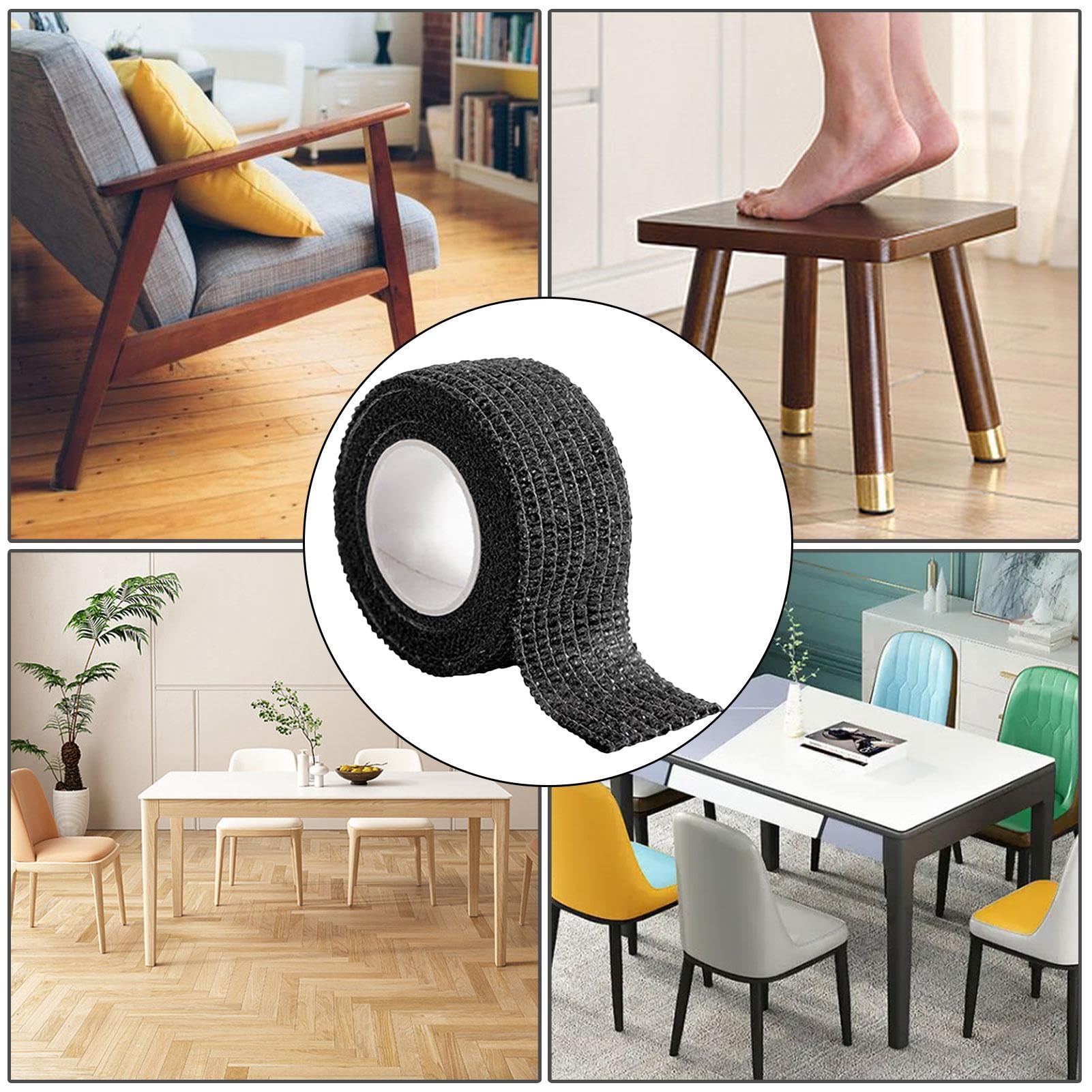 Stoelbeenbeschermers antislip tape, geen lijm, zelfklevende doe-het-zelf stoelbeenbeschermers, geen lijm, zelfklevende doe-het-zelf meubelpads tape