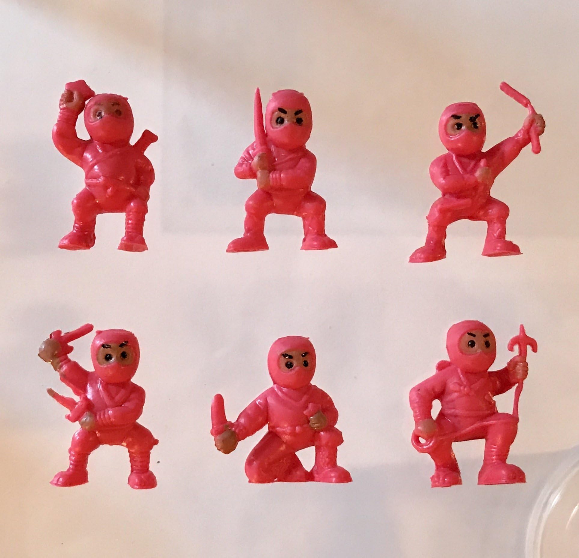 40 Red Mini Karate Ninjas Warriors Fighters Figures Cupcake Cake Toppers Ninja Kung Fu Guys Martial Arts Men Lot Party Favors