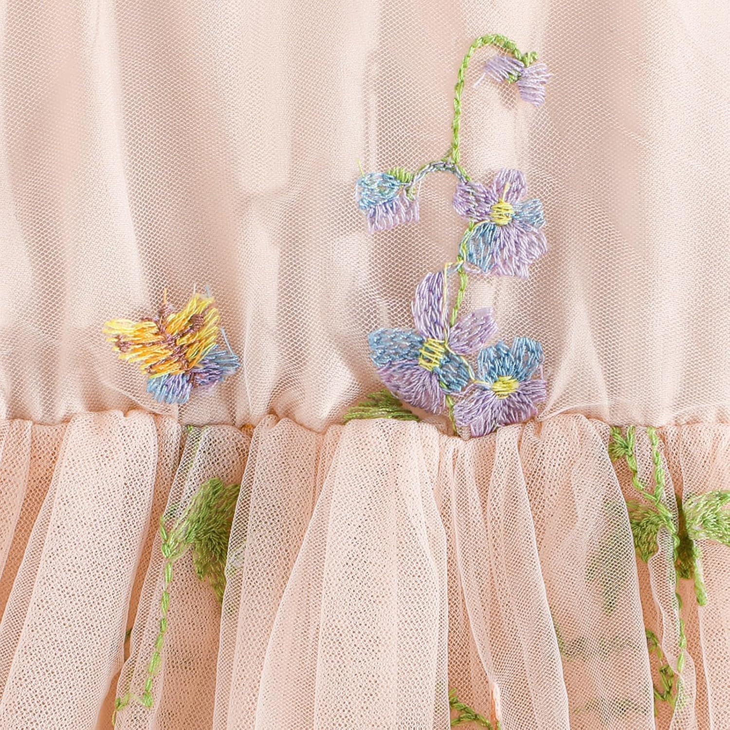 Toddler Princess Dress Summer Clothes Sleeveless Floral Embroidered Tulle A-Line Bowknot Baby Girls Dresses - Image 5