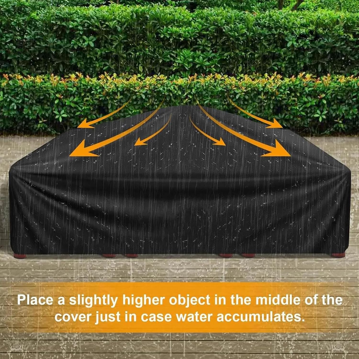 Extra Large Patio Furniture Cover, 126'' L x 110'' W x 39'' H/320x280x100cm Waterproof 600D Heavy Duty All Weather Protection from Rain, Snow, UV, General Purpose Outside Sectional Sofa Set Covers