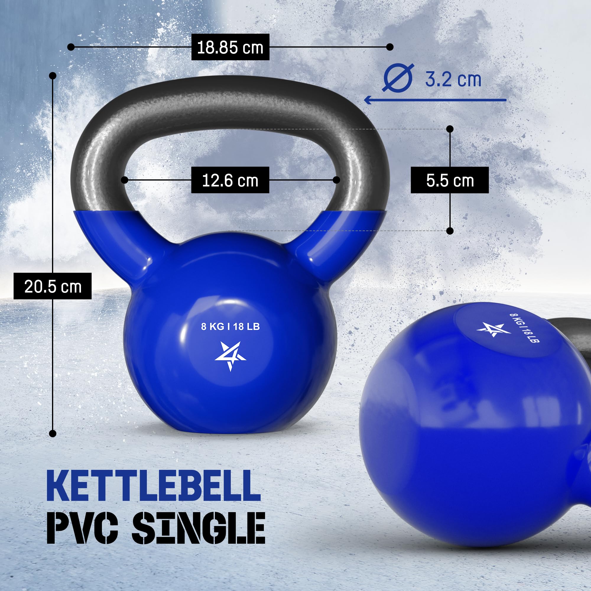 Yes4All Kugelhanteln, 4–20 kg, Vinylbeschichtetes Gusseisen, für Hantelübungen, Fitnessstudio, Fitness, Ganzkörper-Trainingsgeräte, Liegestütze, Griff- und Krafttraining