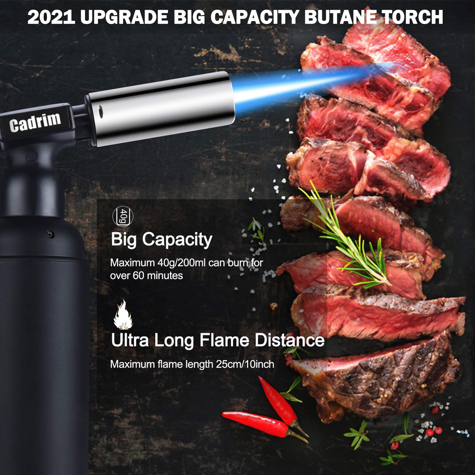 Buy Cadrim Big Butane Torch Kitchen Large Professional Powerful and Strong Blow Torch and