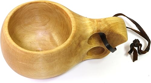 Miniatura 2 de Hecho a mano Kuksa Antigua Laponia Finlandia Copa de madera no 016 para senderismo, camping, cocina, al aire libre