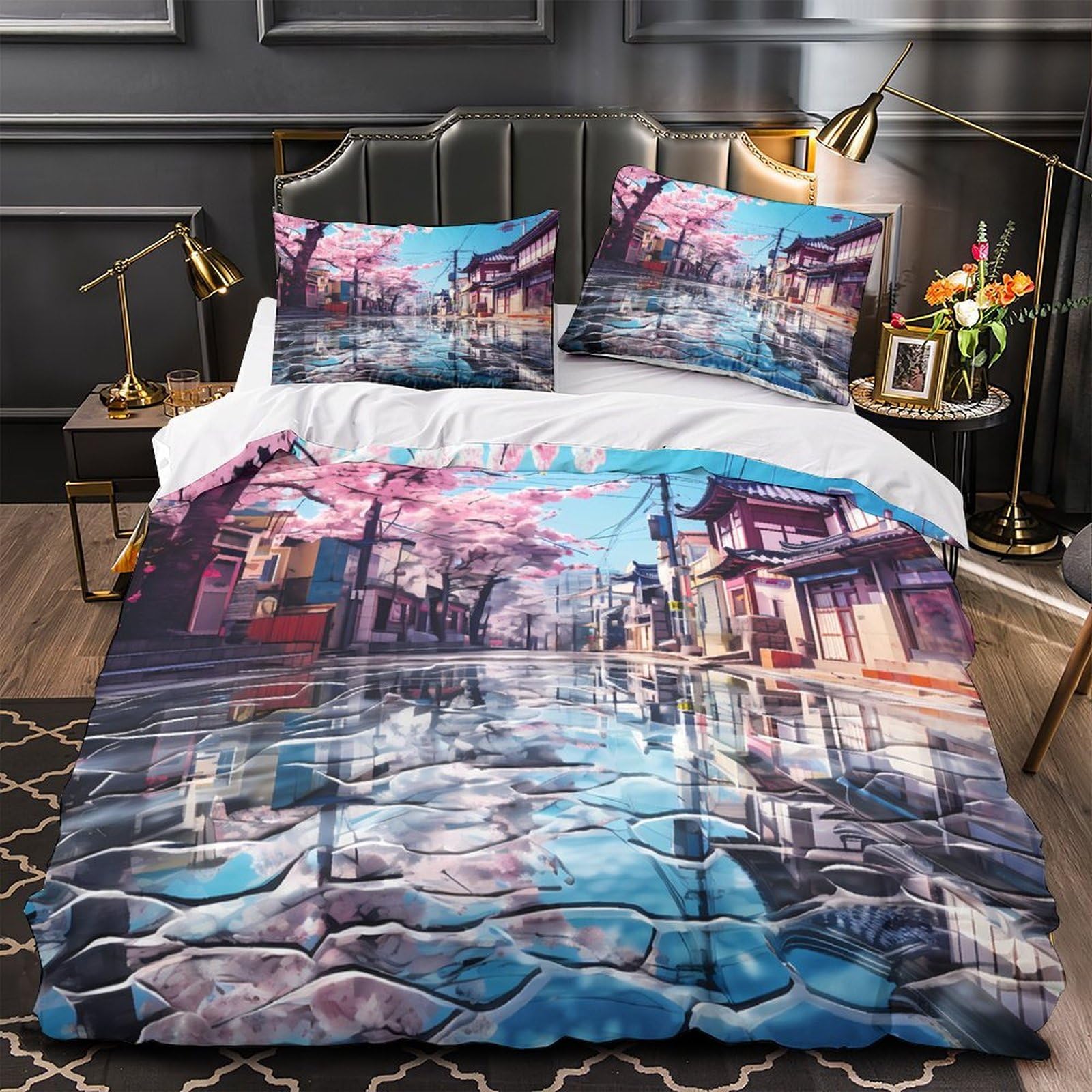 Housse de couette enfant 3D pour lit une place zen et douce
