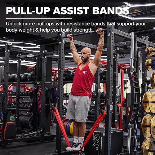 Miniatura 4 de Bandas de dominadas, bandas de resistencia (juego de 5)  Juego de bandas de asistencia para dominadas  Bandas de entrenamiento de ejercicio para