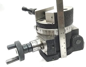 3 Inches/ 80 MM Tilting Rotary Table With Round Vice, Suitable M6 Clamp Kit & Tailstock- Milling Engineering Tools