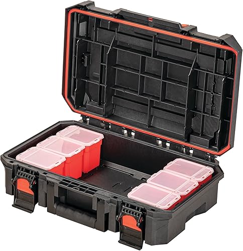 Miniatura 6 de CRAFTSMAN TRADESTACK Caja de herramientas del sistema, almacenamiento de herramientas resistente al agua, con 6 contenedores de piezas pequeñas, 21