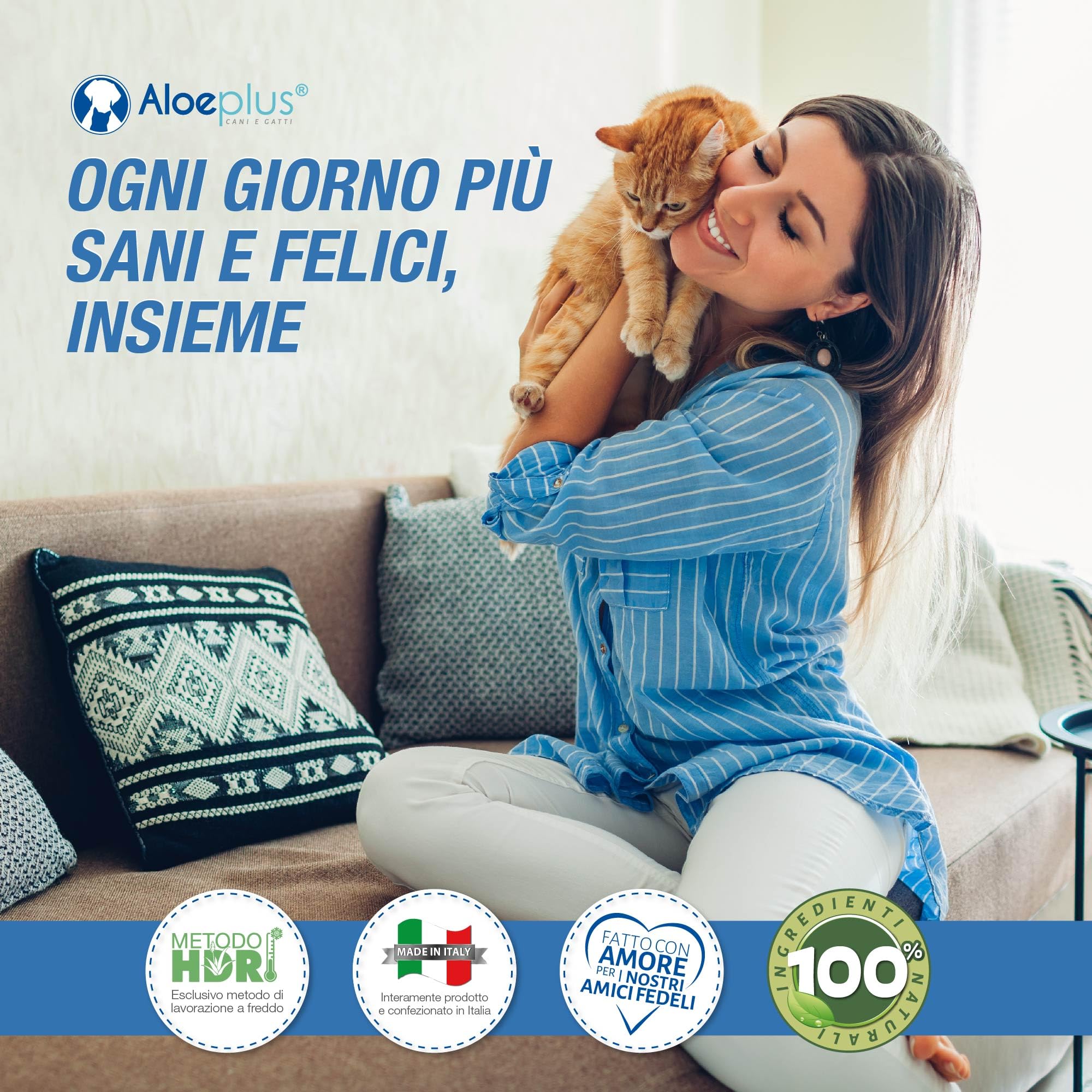 ALOEPLUS Gatti Pasta Orale - Alimento Complementare Energetico, Disintossicante con Aloe Arborescens BIO, Rafforza le Naturali Difese di Gatti Anziani e Cuccioli, Contro Alitosi (1 pz) (15 ml)