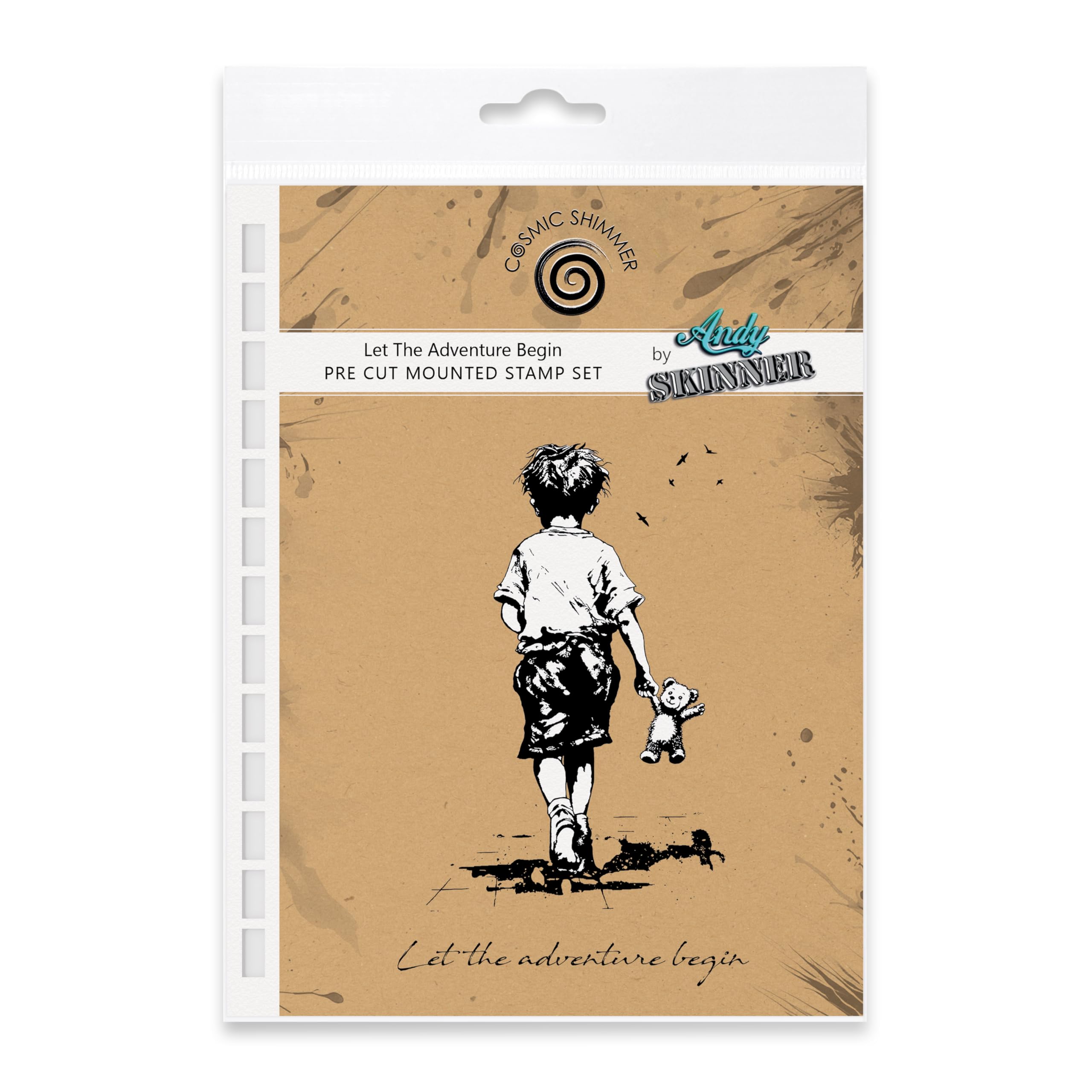 Tampon en caoutchouc Let The Adventure Begin pour scrapbooking