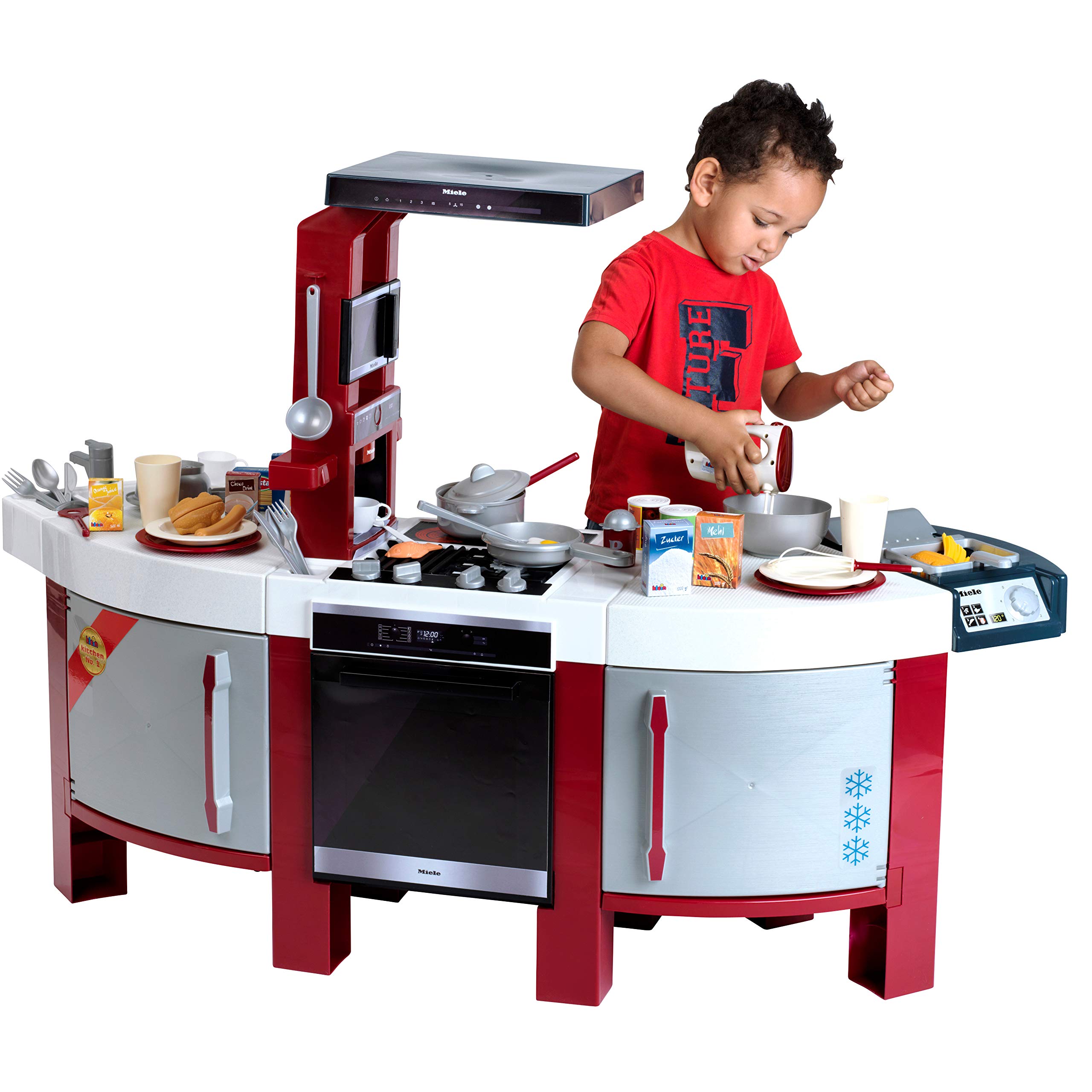 Theo Klein 7158 Cucina Miele Star, Cucina Giocattolo per Bambini Utilizzabile da Entrambi i Lati, con numerosi Accessori e Tante opzioni di Gioco, Giocattoli per Bambini dai 3 Anni in su