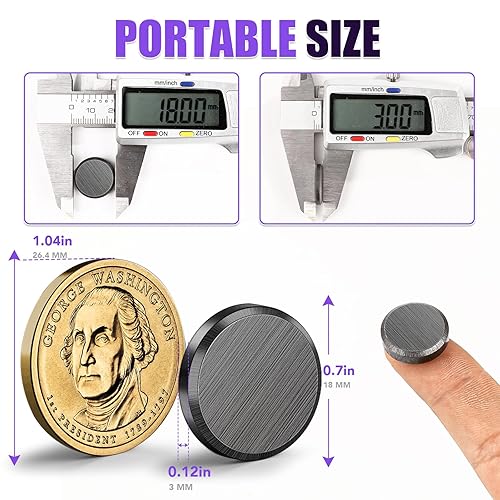 Miniatura 31 de TRYMAG Imanes de disco de cerámica para manualidades, 60 piezas de pequeñas manualidades redondas con respaldo adhesivo, círculo plano, ferrita