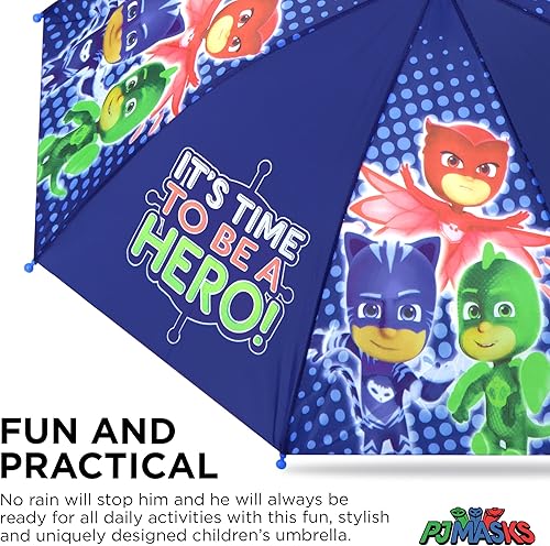 Miniatura 4 de Paraguas Hasbro PJ Masks para niños de 3 a 6 años, Azul oscuro
