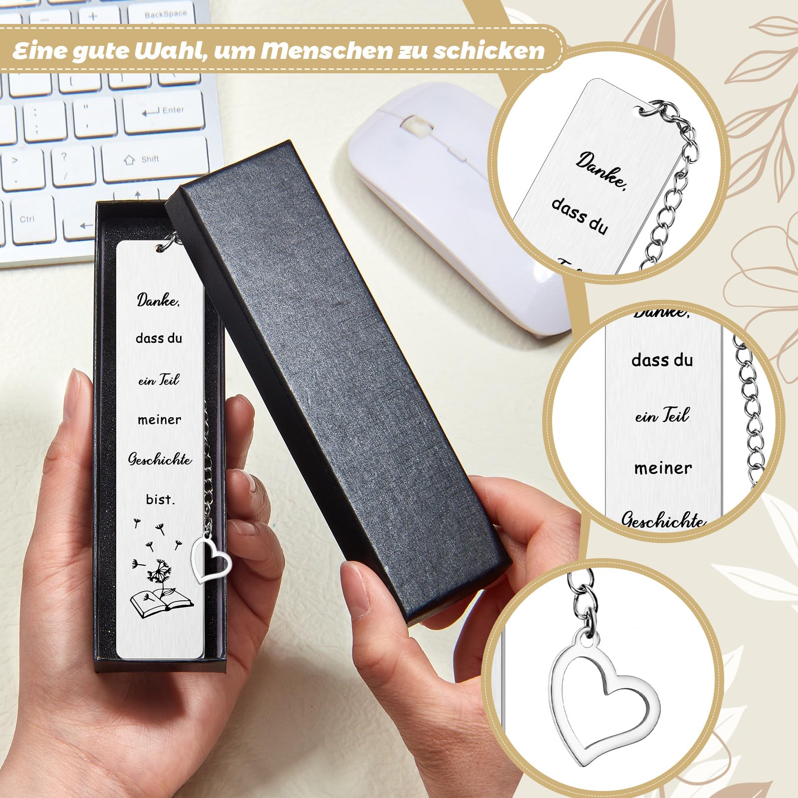 Lesezeichen Für Trauzeugen – Edelstahl Dankeschön-Geschenk Zur Hochzeit Mit Gravur