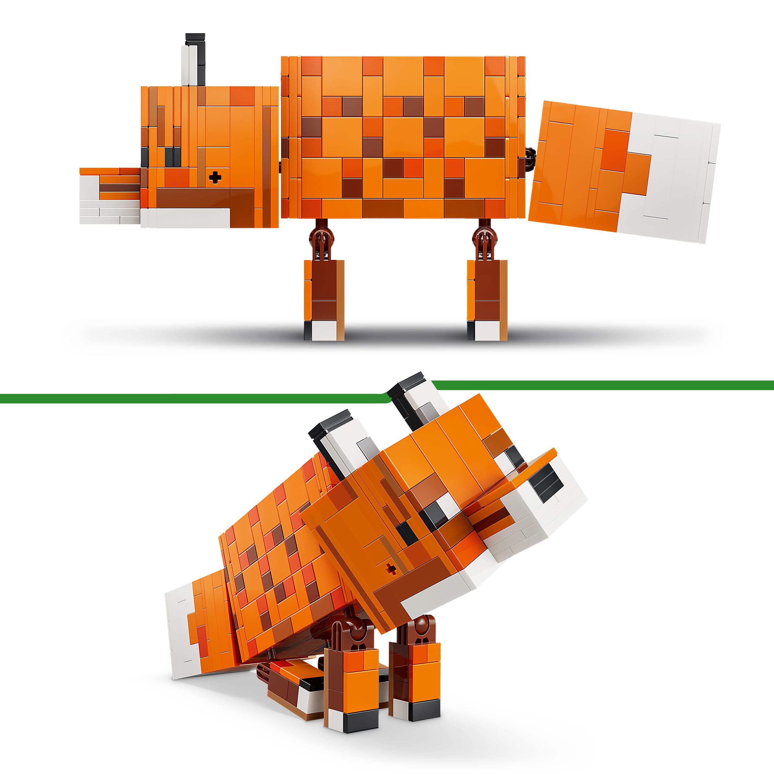 LEGO Minecraft La Volpe Giocattolo - Puzzle Animale 3D con Accessori - Decorazione per la Gaming Room o per la Camera da Letto - Idea Regalo di Compleanno per Bambini, Bambine e Fan da 10 Anni - 21588