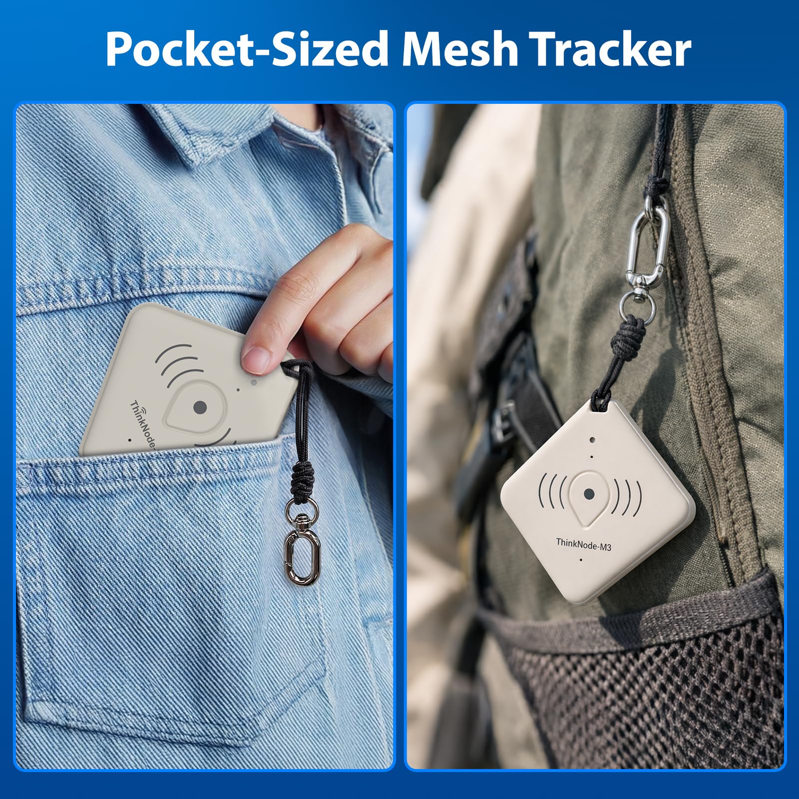 ELECROW ThinkNode M3 Meshtastic Tracker Karte, 868 MHz LoRa Tracker mit LR1110 und nRF52840, GPS/WiFi/BLE für Indoor und Outdoor Positionierung, IP66 wasserdicht, 770mAh Akku, für Wandern und Off-Grid