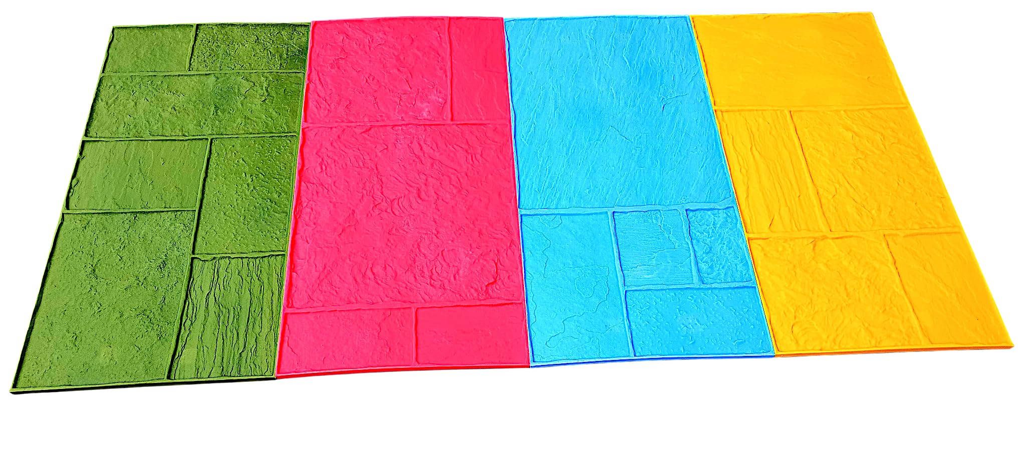 Molde Hormigón Impreso Losa Nápoles 120x60 cm KIT 4 Semerigidos y 1 flexible