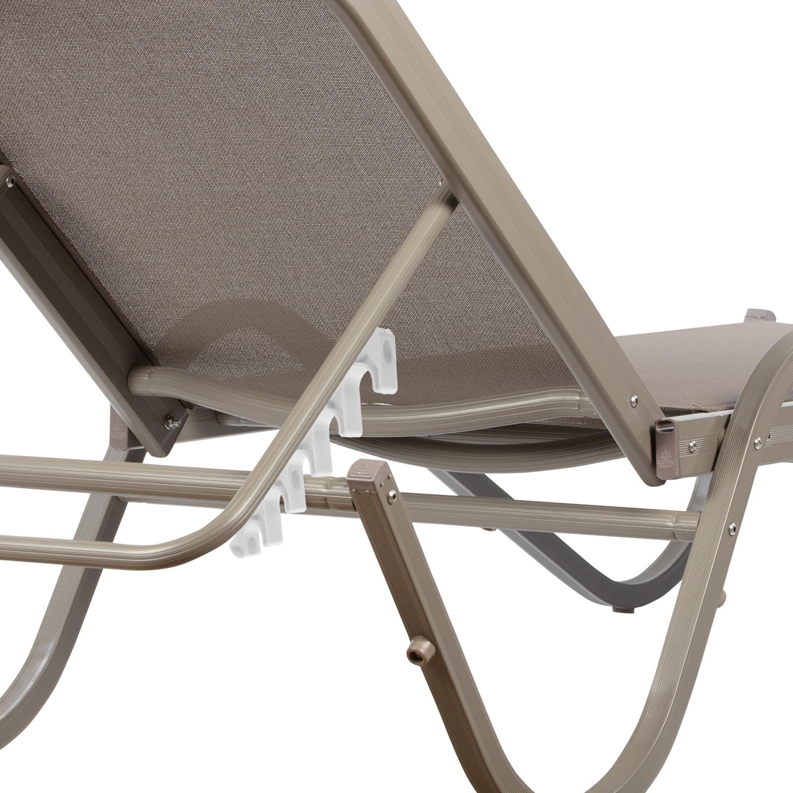BESTonZON Soportes Blanco de Ajuste Tumbonas de Jardín y en Nylon 8 para Diseño de 5 Posiciones Hebilla de 5 Dientes para Soporte Fiable en Camping y Picnic