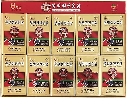 Pocheon 705oz 10ea x 071oz 6 años rebanadas de raíces de ginseng rojo panax coreano con miel saponina disponible en Yaxa Colombia