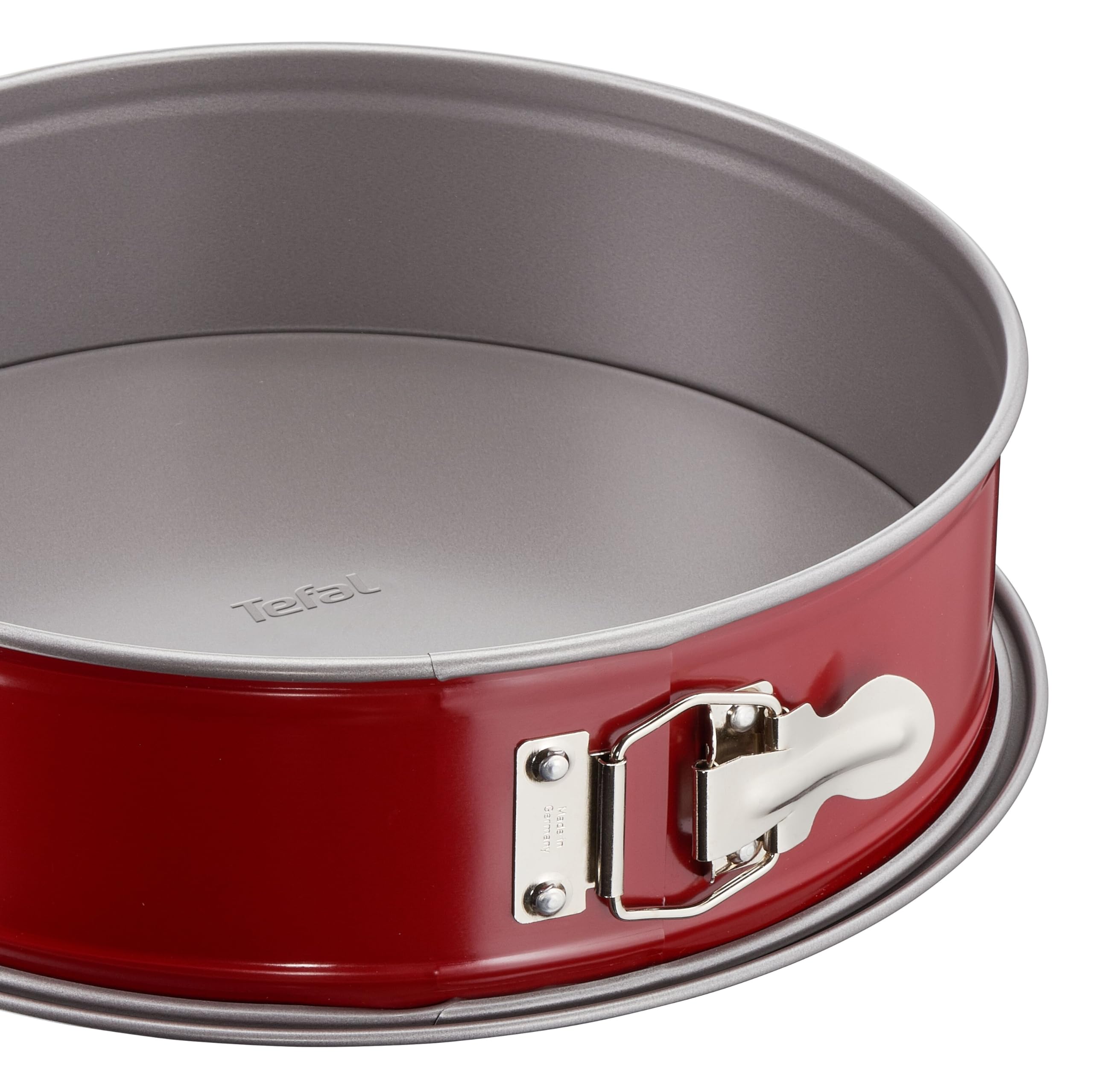Tefal Delibake J16413 Molde tarta redondo 25 cm antiadherente acero al carbono rojo