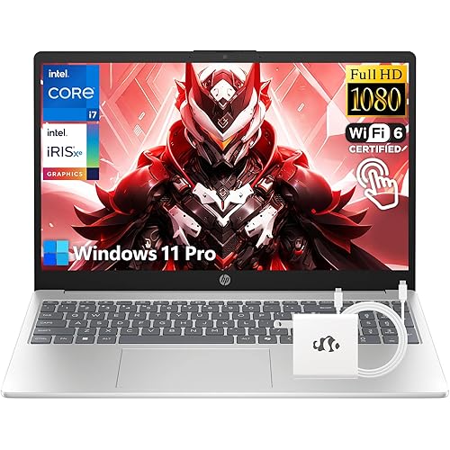HP i7 Touchscreen Laptop, 10-Core Intel Core i7-1355U(Up to 5GHz, Beat Core 7 160U), 16GB RAM 1TB SSD 15.6" FHD Intel Iris Xe Graphics Win 11 Pro Wifi6 w/GM Accessory Notebook for Business Gaming