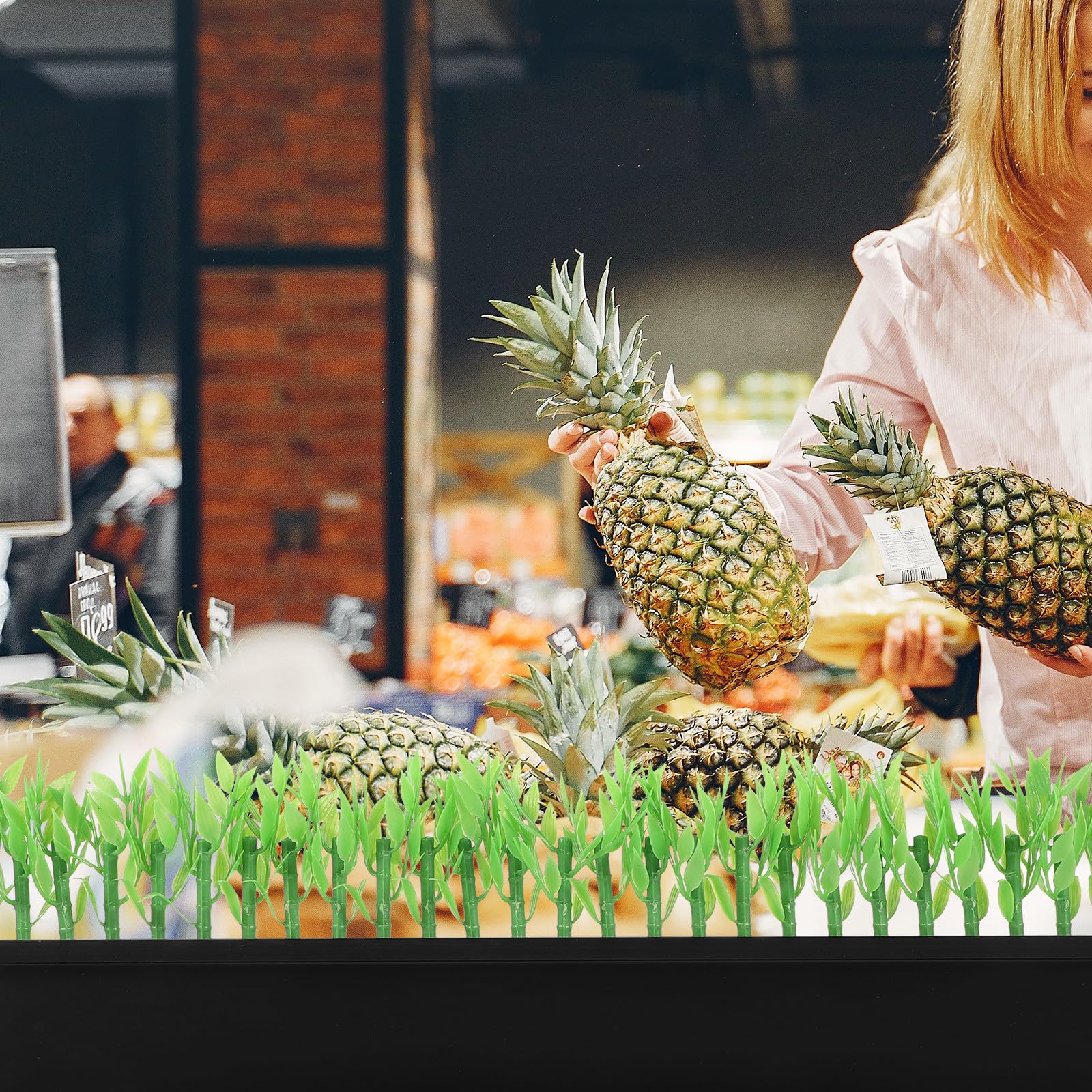 SHINEOFI PVC Regaltrennwand L-förmig mit Glatter Oberfläche für Frische Lebensmittel und Fleischabteilung zur Effizienten Warenorganisation im Supermarkt