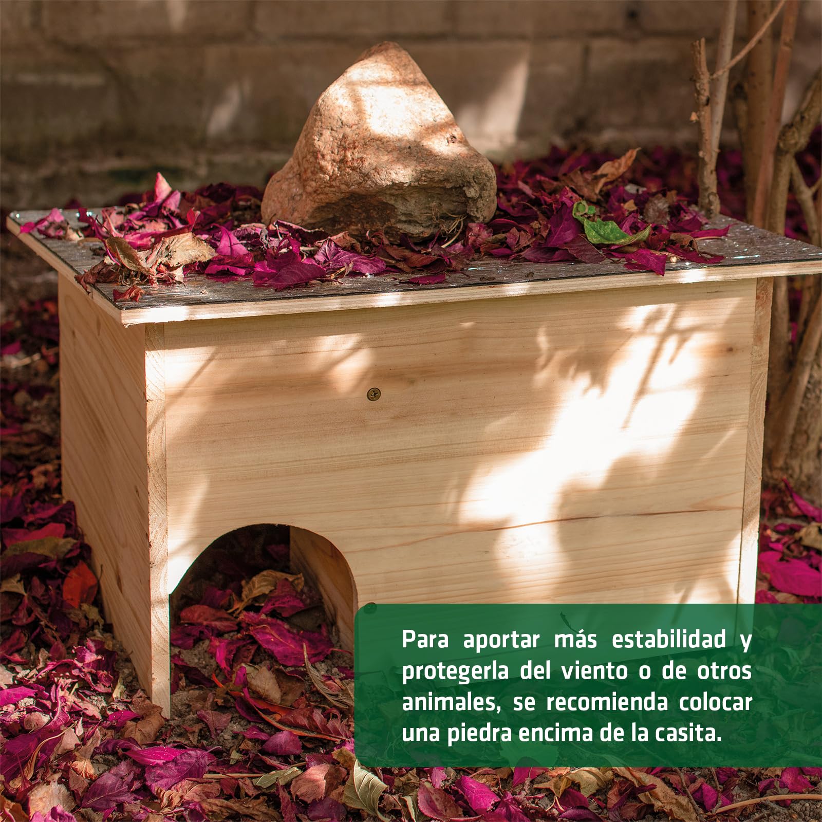 Gardigo® Casa para Erizos DIY - Kit de Madera | Techo Resistente a la Intemperie, Entrada Laberinto - 48×29×38 cm | contra Depredadores | Hogar para Erizos de Jardín | Refugio para Puercoespines