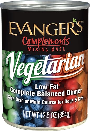 Miniatura 1 de Evanger's Cena vegetariana súper premium baja en grasa para perros y gatos, latas de 12 x 12.8 onzas