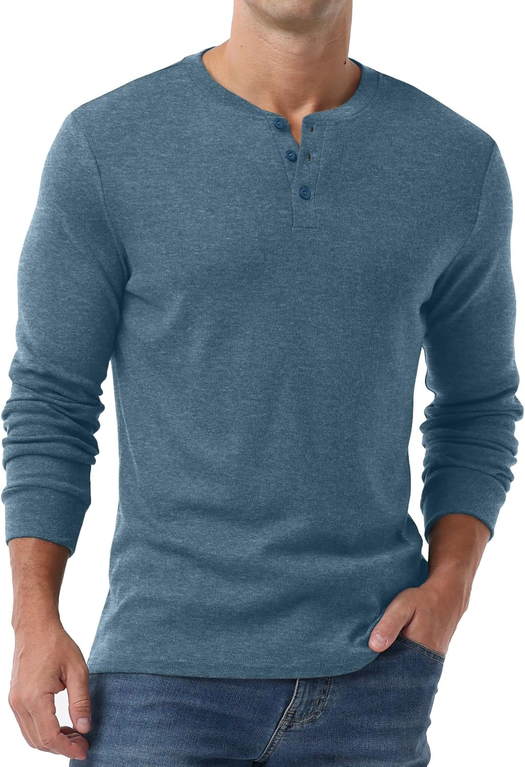 Sailwind Men's Henley Shirts Long Sleeve Casual Classic T-Shirts Button Henley Pullover Tee